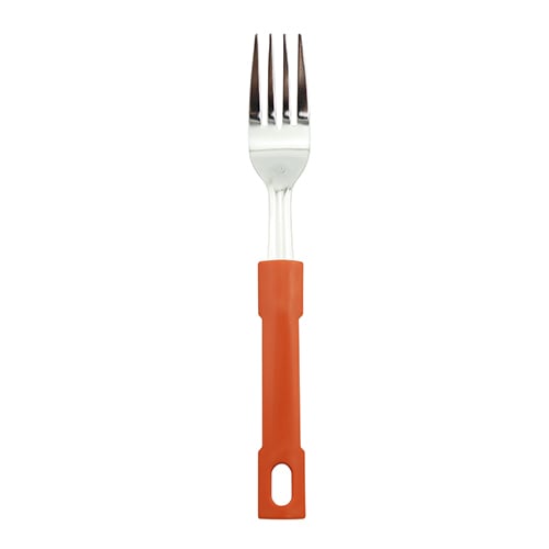 S/S DESSERT FORK PLC HDLE L19.2cm, ORANGE