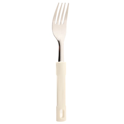 S/S DESSERT FORK PLC HDLE L19.2cm, WHITE