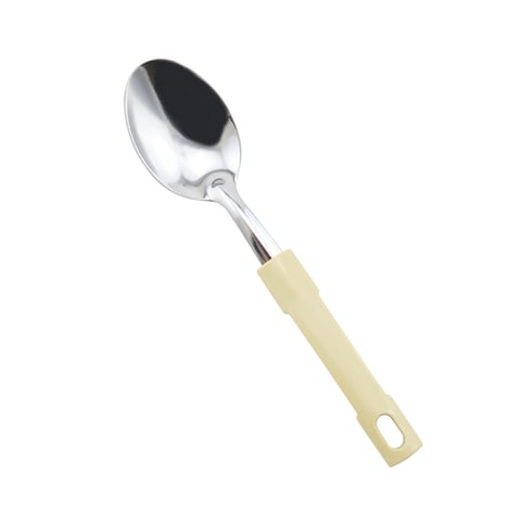 S/S DESSERT SPOON PLC HDLE L19.5cm, BEIGE