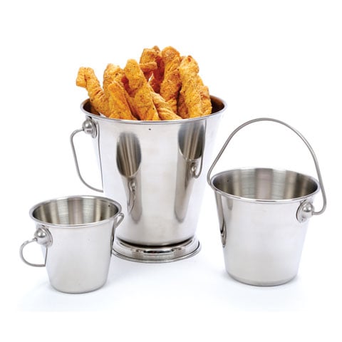 Stainless Steel Mini Bucket with O Base Ø9.5X5xH9.6cm