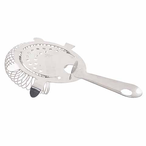 STAINLESS STEEL BAR/COCKTAIL STRAINER with 4 PRONGS