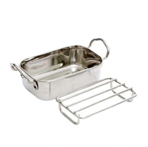 Stainless Steel Mini Roasting Pan Without  Grill L14.5xW9.5xH4.5cm