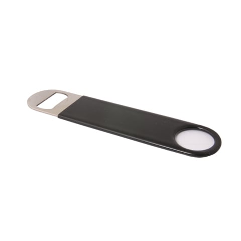 Stainless Steel Bar Blade Opener with Black Vinyl