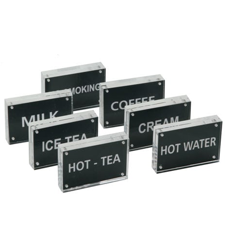 Acrylic Magnetic Buffet Stand L8.2xW5.7xH1.8cm,  Hot Water