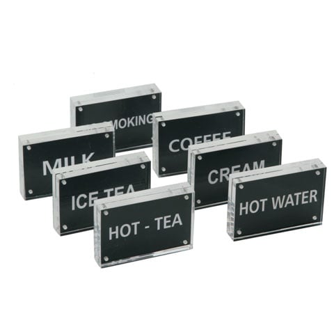 Acrylic Magnetic Buffet Stand L8.2xW5.7xH1.8cm, Milk