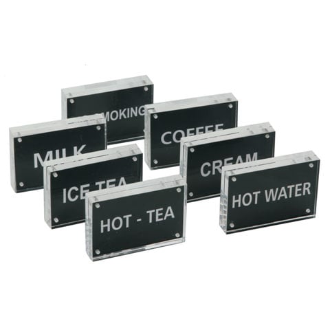 Acrylic Magnetic Buffet Stand L8.2xW5.7xH1.8cm, Coffee