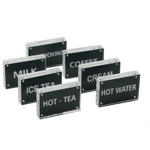 Acrylic Magnetic Buffet Stand L8.2xW5.7xH1.8cm, No Smoking