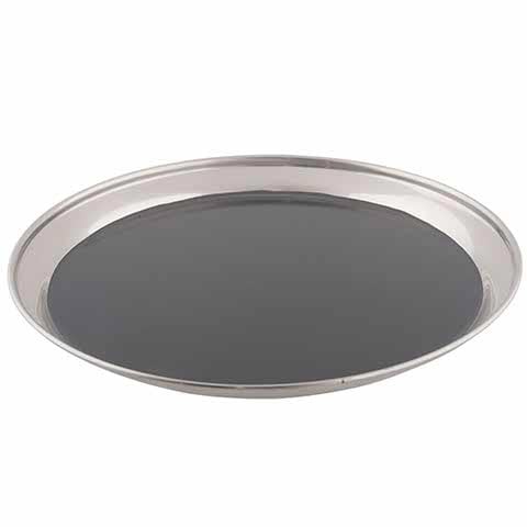 Stainless Steel Bar Tray 30xH2.5cm with Pvc Black