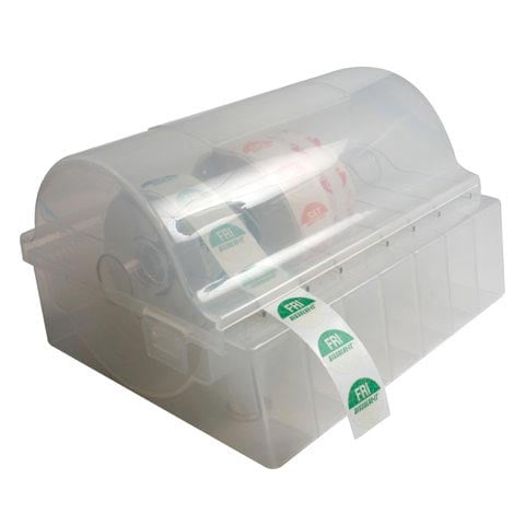 PLASTIC 7-COMPT LABEL DISPENSER FOR 3/4" FOOD LABELS, DaySpenser®