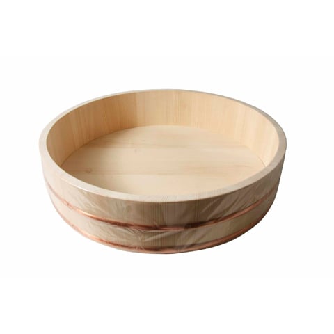 ROUND WOODEN SUSHI BASIN