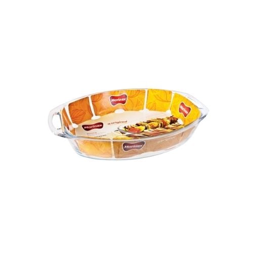 Marinex Glass Oval Roaster With Handle 4.2L