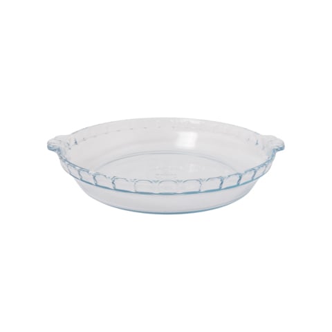 Marinex Glass Fluted Pie/Abalone Dish D255x227xH45mm, 1.4Qt