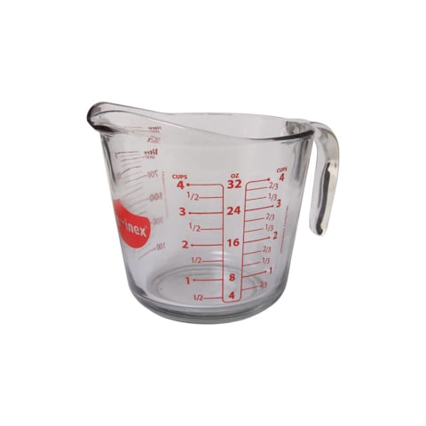 GLASS ROUND MEASURING JUG