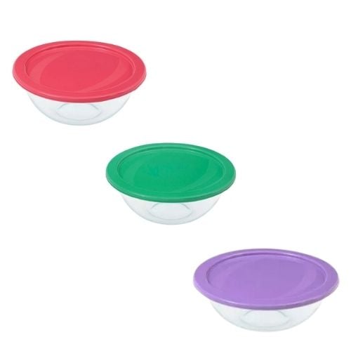 Marinex Glass Bowl With Plastic Lid Ø15xH6cm, 500ml