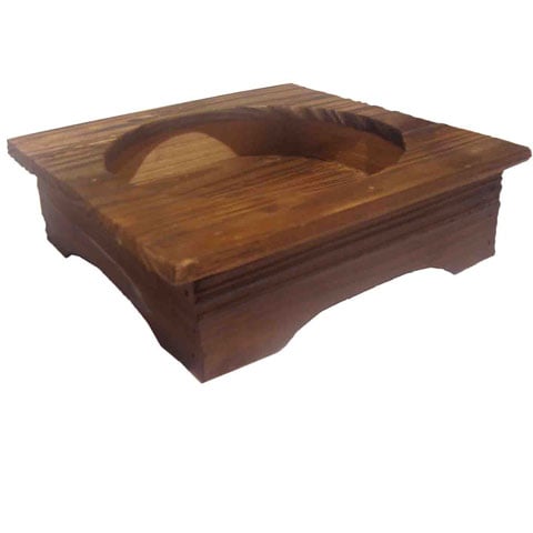 (24-01174) WOODEN SQUARE BOX UNDERLINER, S 18.5cm