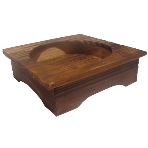 (24-01175) WOODEN SQUARE BOX UNDERLINER, M 22.4cm