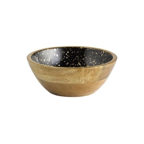 Aps Mango Wood Bowl Ø20xH7.5cm,Starry Blue