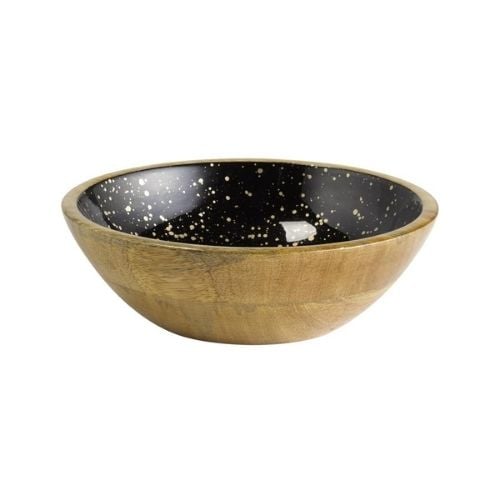 Aps Mango Wood Bowl Ø30xH7.5cm,Starry Blue