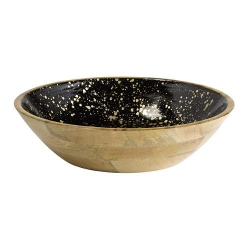 Aps Mango Wood Bowl Ø37xH9cm,Starry Blue