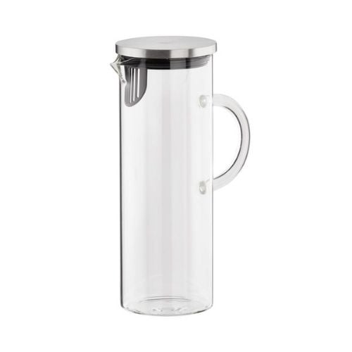 Aps Glass Water Pitcher With Stainless Steel Lid Ø9.5xH27cm,1.5L