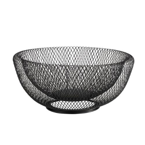 Aps Metal Wire Basket Ø31xH14cm,Black