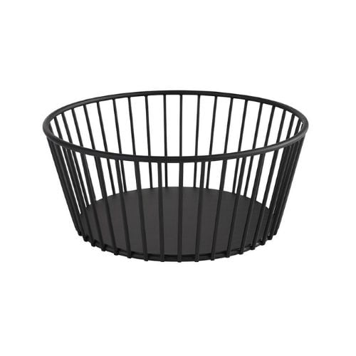 APS Urban Metal Round Basket Ø20xH8.5cm, Black