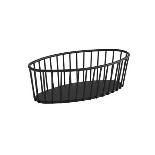 APS Metal Oval Basket L21xW10xH7cm, Black, Urban