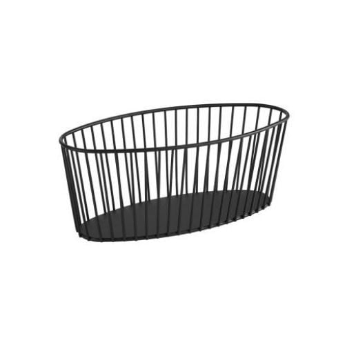 APS Metal Oval Basket L30xW14X12cm, Black, Urban