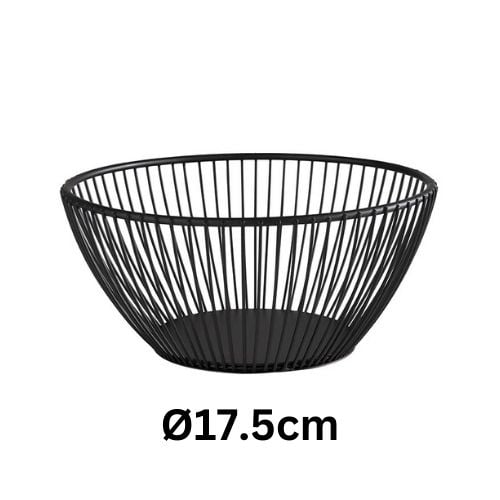 Aps Metal Basket Ø17.5xH8cm,Black, Svart