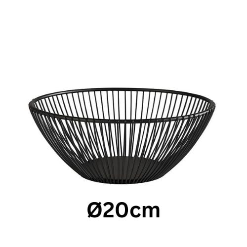 Aps Metal Basket Ø20xH8cm,Black, Svart