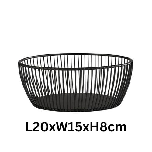 Aps Metal Basket L20xW15xH8cm,Black, Svart