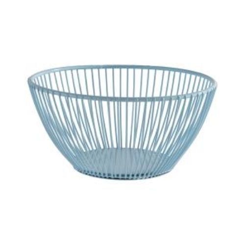 APS Metal Round Basket Ø17.5xH8cm, Dream Blue, Svart