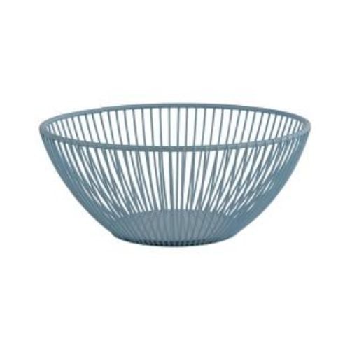 APS Metal Round Basket Ø20xH8cm, Dream Blue, Svart