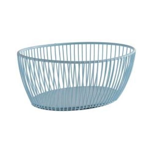 APS Metal Oval Basket L20xW15xH8cm, Dream Blue, Svart