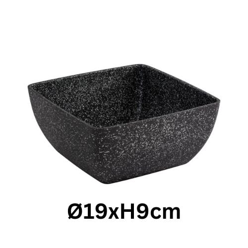 Aps Aluminium Bowl Ø19xH9cm,Black & Silver, Frostfire