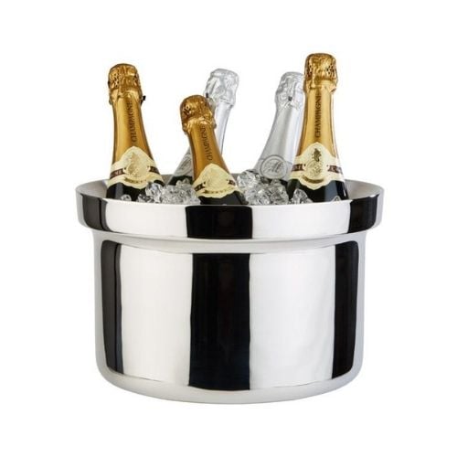 APS Stainless Steel 18/8 Double Wall Bottle Bucket/Cooler Ø31xH31cm, 10L