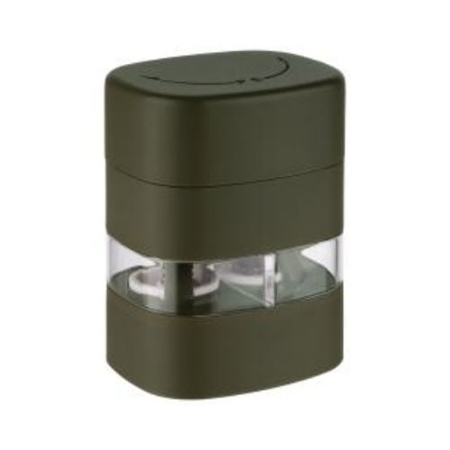 APS ABS 2 In 1 Salt &Pepper Mill With Adjustable Grinding Degree L6xW5xH8cm, Green, Boogie