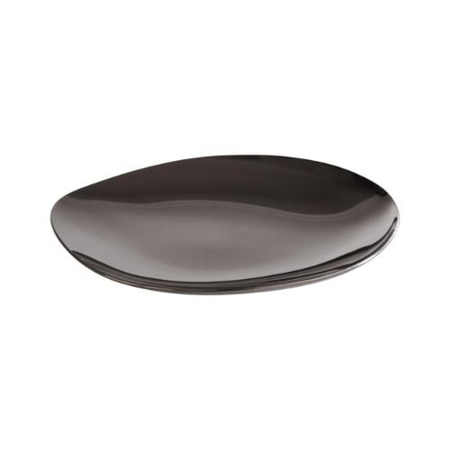 Aps Stainless Steel Bowl L9xW9xH1cm,4Pcs/Set, Gunmetal, Pebble