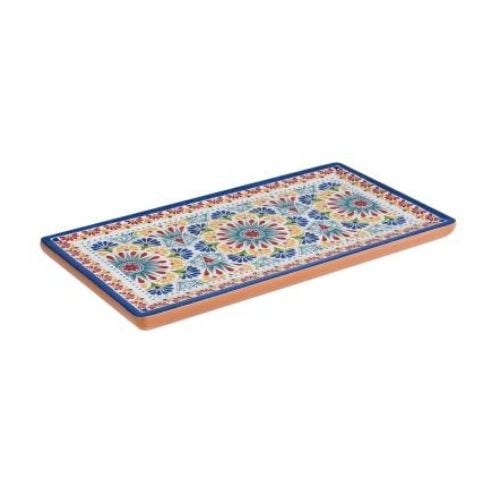 APS Melamine GN 1/3 Tray L32.5xW17.6xH2cm, Terracotta Blue, Arabesque