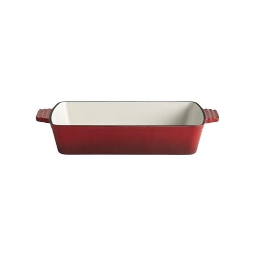 APS Enameled Cast Iron Rectangle Roasting Dish L33xW24xH6.5cm, 3.5L, Red