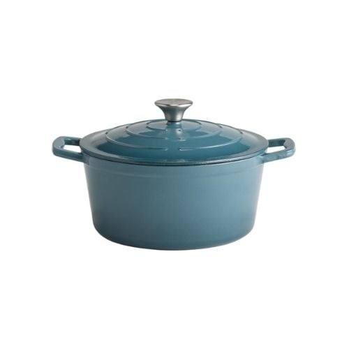 APS Enameled Cast Iron Round Casserole Ø25xH11.5cm, 4L, Turquoise