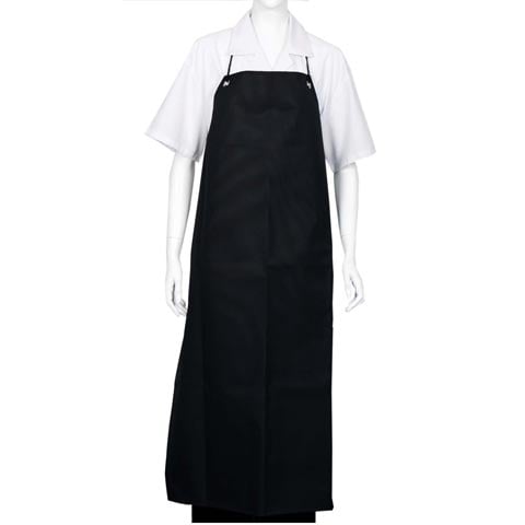 (23-00846) FULL SIZE PVC APRON L106xW68cm, BLACK