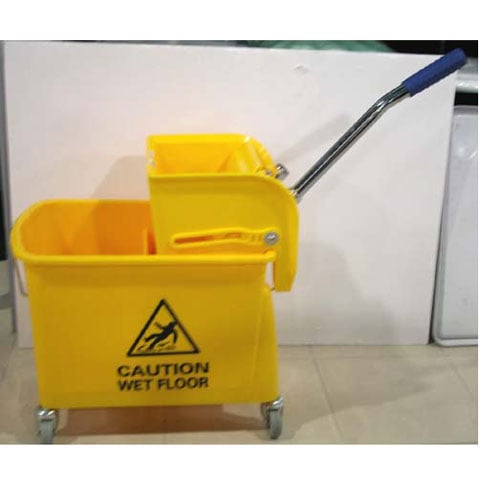 PLC MOP BUCKET w/WRINGER 63x27x67cm, 20L, YELLOW, CHINA