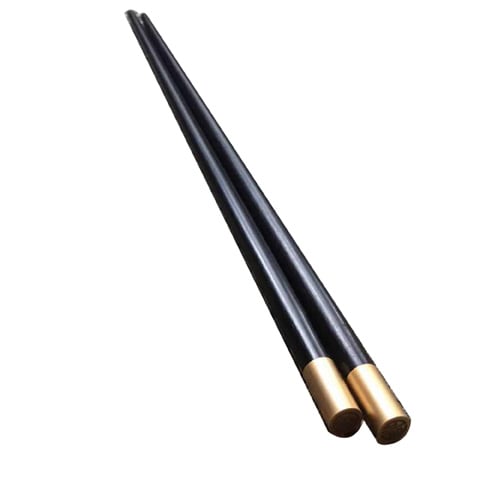 Ebony Chopsticks With Gold Cap L25cm