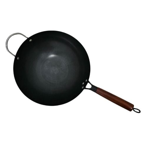 Steelcraft Black Steel Wok With Handle & Side Hook Ø34cm