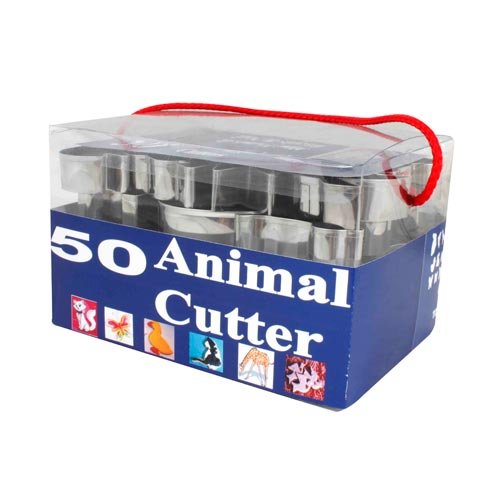 Stainless Steel Animal Cutter Set (50Pieces), Ø3.4-1.2xH2cm