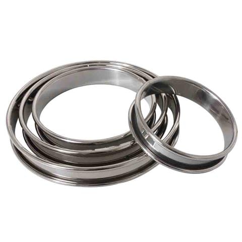 Stainless Steel Short Tart Ring, Ø8xH2cm