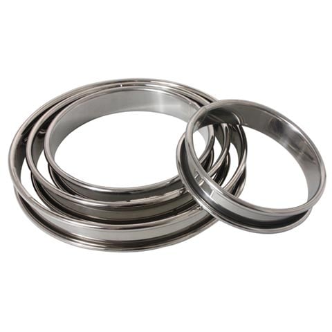 Stainless Steel Short Tart Ring, Ø10xH2cm