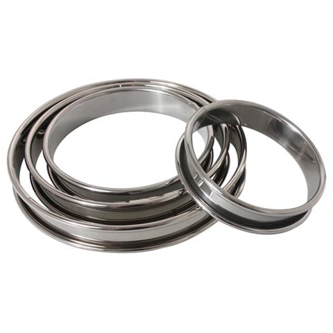 Stainless Steel Short Tart Ring, Ø12xH2cm