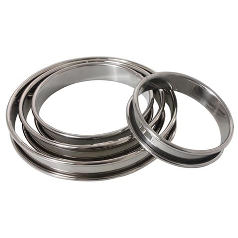 Stainless Steel Short Tart Ring, Ø14xH2cm